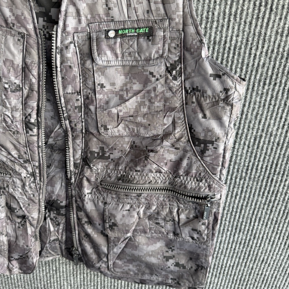 Northgate Expedition Mens 9 Pocket Utility Vest L Gray Digital Camouflage - Picture 5 of 9